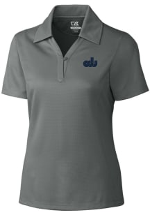 Cutter and Buck Old Dominion Monarchs Womens Grey Drytec Genre Textured Short Sleeve Polo Shirt
