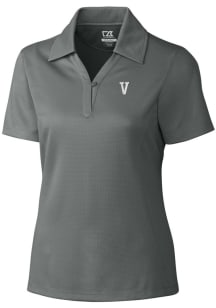 Cutter and Buck Villanova Wildcats Womens Grey Drytec Genre Textured Short Sleeve Polo Shirt