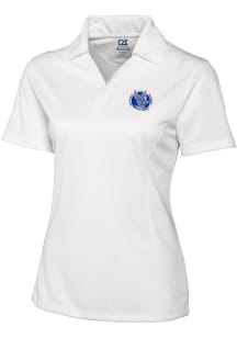 Cutter and Buck Air Force Falcons Womens White Drytec Genre Textured Short Sleeve Polo Shirt