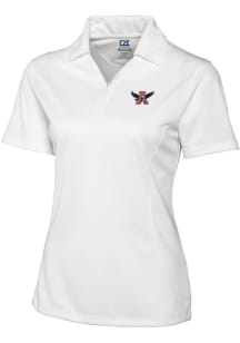 Cutter and Buck Auburn Tigers Womens White Drytec Genre Textured Short Sleeve Polo Shirt