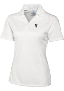 Cutter and Buck Villanova Wildcats Womens White Drytec Genre Textured Short Sleeve Polo Shirt
