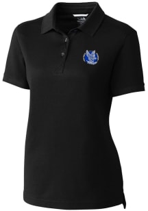 Cutter and Buck Air Force Falcons Womens Black Advantage Pique Short Sleeve Polo Shirt