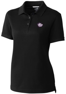 Cutter and Buck TCU Horned Frogs Womens Black Advantage Pique Short Sleeve Polo Shirt