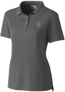 Womens Penn State Nittany Lions Grey Cutter and Buck Vault Advantage Pique Short Sleeve Polo Shi..