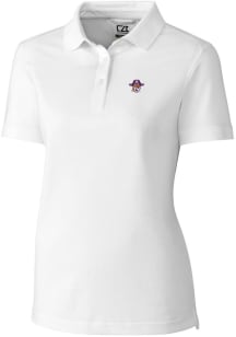 Cutter and Buck East Carolina Pirates Womens White Advantage Pique Short Sleeve Polo Shirt