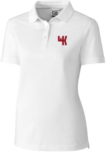 Cutter and Buck Western Kentucky Hilltoppers Womens White Advantage Pique Short Sleeve Polo Shir..