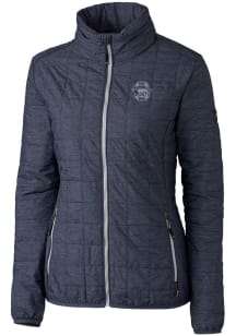 Womens Penn State Nittany Lions Grey Cutter and Buck Rainier PrimaLoft Puffer Filled Jacket