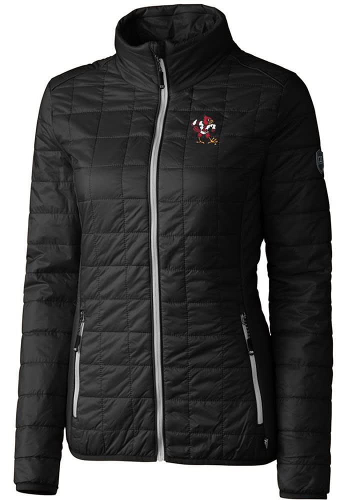 Women's Cutter & Buck Black Louisville Cardinals Vault Rainier