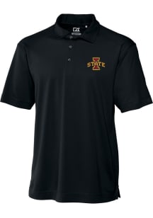 Cutter and Buck Iowa State Cyclones Mens Black Genre Short Sleeve Polo