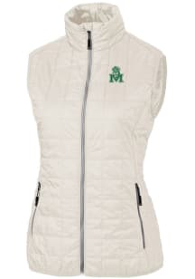 Cutter and Buck Marshall Thundering Herd Womens White Rainier PrimaLoft Puffer Vest