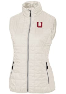 Cutter and Buck Utah Utes Womens White Vault Rainier PrimaLoft Puffer Vest