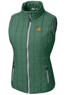 Cutter and Buck Baylor Bears Womens Green Rainier PrimaLoft Puffer Vest