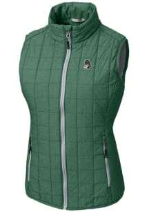 Cutter and Buck Michigan State Spartans Womens Green Rainier PrimaLoft Puffer Vest