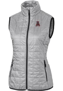 Cutter and Buck Alabama Crimson Tide Womens Grey Rainier PrimaLoft Puffer Vest