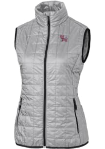 Cutter and Buck Clemson Tigers Womens Grey Rainier PrimaLoft Puffer Vest