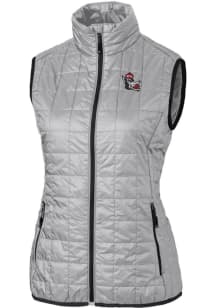 Cutter and Buck NC State Wolfpack Womens Grey Rainier PrimaLoft Puffer Vest
