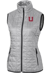 Cutter and Buck Utah Utes Womens Grey Rainier PrimaLoft Puffer Vest