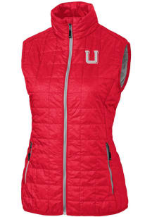 Cutter and Buck Utah Utes Womens Red Rainier PrimaLoft Puffer Vest