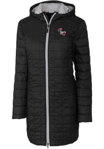 Cutter and Buck NC State Wolfpack Womens Black Rainier Primaloft Long Filled Jacket