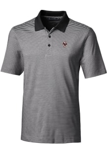 Cutter and Buck Boston College Eagles Mens Black Forge Tonal Stripe Stretch Big and Tall Polos S..