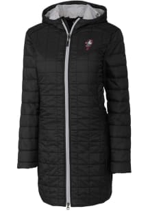 Cutter and Buck Ohio State Buckeyes Womens Black Rainier Primaloft Long Filled Jacket