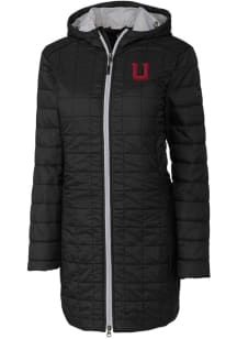 Cutter and Buck Utah Utes Womens Black Rainier Primaloft Long Filled Jacket