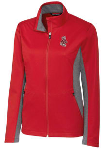Cutter and Buck Washington State Cougars Womens Red Navigate Softshell Light Weight Jacket