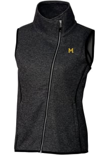 Womens Michigan Wolverines Grey Cutter and Buck Mainsail Vest