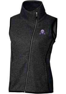 Womens Northwestern Wildcats Grey Cutter and Buck Vault Mainsail Asymmetrical Vest