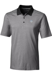 Cutter and Buck Southern University Jaguars Mens Black Forge Tonal Stripe Stretch Big and Tall Polos Shirt