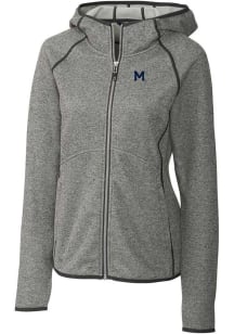 Womens Michigan Wolverines Grey Cutter and Buck Mainsail Medium Weight Jacket