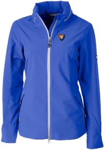Cutter and Buck Illinois Fighting Illini Womens Blue Vapor Water Repellent Light Weight Jacket