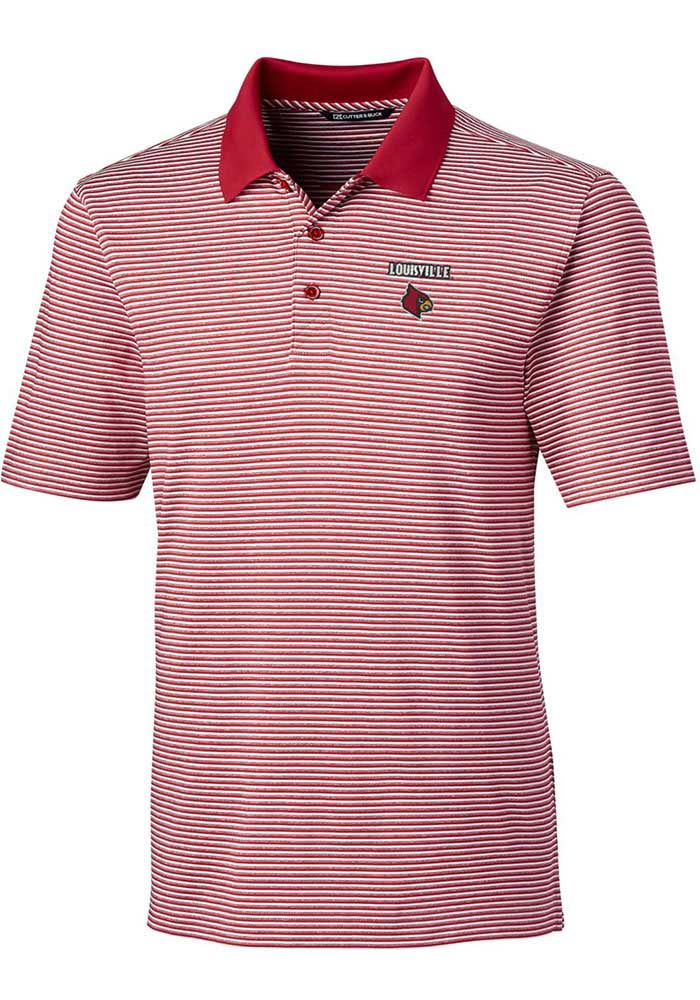 Men's Cutter & Buck Red Louisville Cardinals Big & Tall Forge Stretch Polo