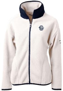 Cutter and Buck Penn State Nittany Lions Womens Navy Blue Cascade Eco Sherpa Long Sleeve Full Zip Ja