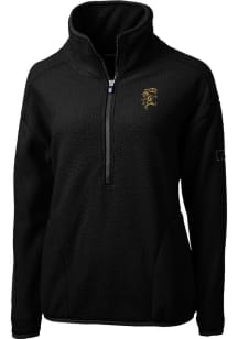 Cutter and Buck Grambling State Tigers Womens Black Cascade Eco Sherpa 1/4 Zip Pullover
