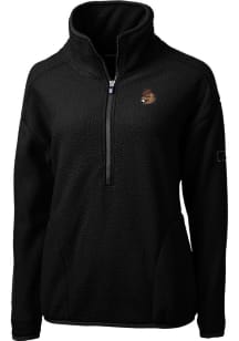 Cutter and Buck Oregon State Beavers Womens Black Cascade Eco Sherpa 1/4 Zip Pullover