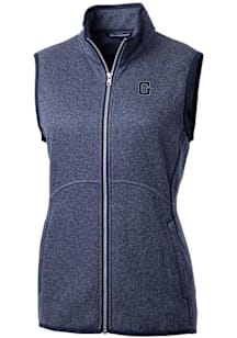 Cutter and Buck Georgetown Hoyas Womens Navy Blue Vault Mainsail Vest