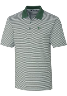 Cutter and Buck South Florida Bulls Mens Green Forge Tonal Stripe Stretch Big and Tall Polos Shi..