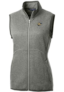 Cutter and Buck West Virginia Mountaineers Womens Grey Mainsail Vest