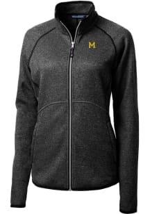 Womens Michigan Wolverines Grey Cutter and Buck Mainsail Light Weight Jacket