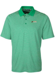 Cutter and Buck Florida A&M Rattlers Mens Green Forge Tonal Stripe Stretch Big and Tall Polos Shirt