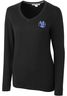 Cutter and Buck Air Force Falcons Womens Black Lakemont Long Sleeve Sweater