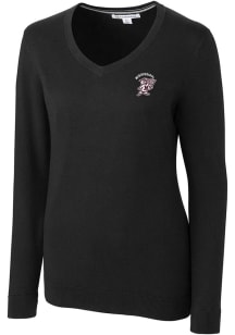 Cutter and Buck Mississippi State Bulldogs Womens Black Lakemont Long Sleeve Sweater