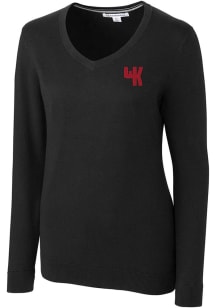 Cutter and Buck Western Kentucky Hilltoppers Womens Black Lakemont Long Sleeve Sweater