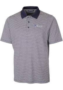 Cutter and Buck Pennsylvania Quakers Mens Navy Blue Forge Tonal Stripe Stretch Big and Tall Polo..