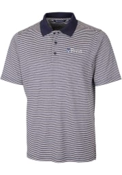 Cutter and Buck Pennsylvania Quakers Mens Navy Blue Forge Tonal Stripe Stretch Big and Tall Polos Shirt