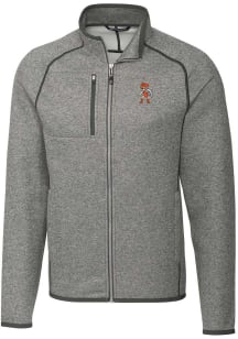 Cutter and Buck Oklahoma State Cowboys Mens Grey Mainsail Sweater Big and Tall Light Weight Jack..