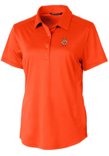 Cutter and Buck Oklahoma State Cowboys Womens Orange Prospect Textured Short Sleeve Polo Shirt