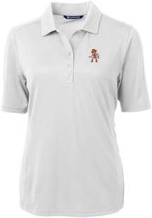 Cutter and Buck Oklahoma State Cowboys Womens White Virtue Eco Pique Short Sleeve Polo Shirt