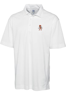 Cutter and Buck Oklahoma State Cowboys Mens White Drytec Genre Textured Short Sleeve Polo